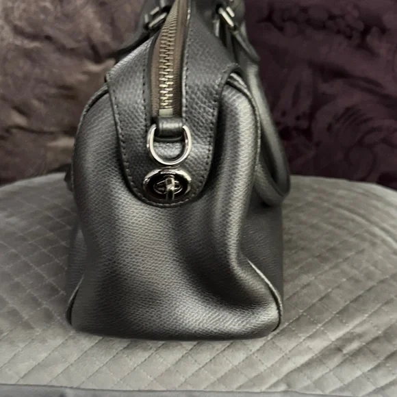 Coach Metallic Silver Satchel Bag - Picture 4 of 9